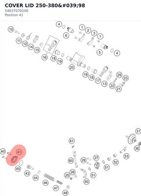 Diagram preview: COVER LID 250-380'98 (54637070100)