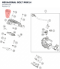 Diagram preview: HEXAGONAL BOLT M6X14 (J933060146)