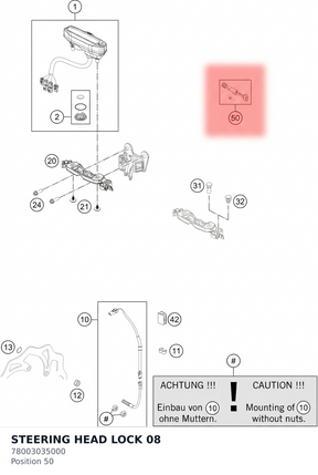 Diagram preview: STEERING HEAD LOCK          08 (78003035000)