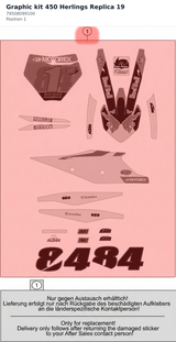 Diagram preview: Graphic kit 450 Herlings Replica 19 (79508099100)