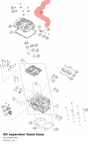Diagram preview: Oil seperator foam hose (64130087000)