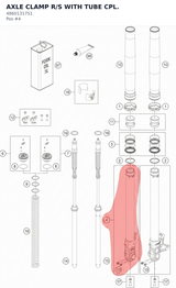 Diagram preview: AXLE CLAMP R/S WITH TUBE CPL. (48601317S1)