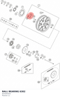 Diagram preview: BALL BEARING 6302 (J625063020)