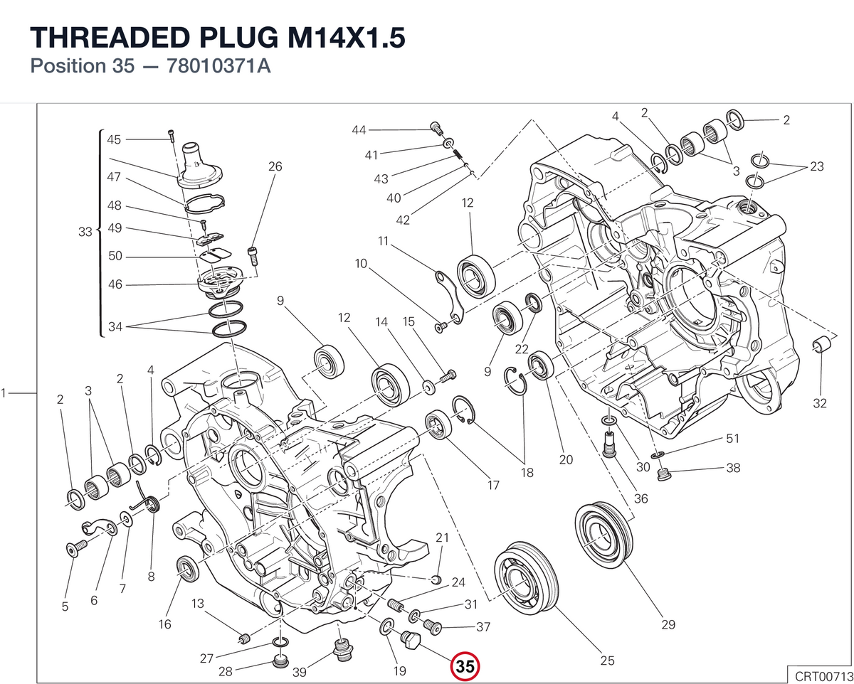 THREADED PLUG M14X1.5 78010371A diagram position
