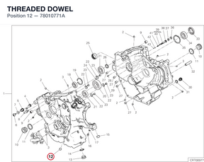 THREADED DOWEL 78010771A diagram position