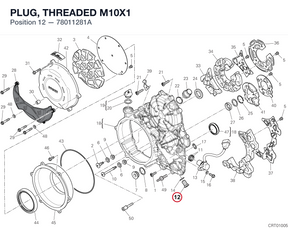 PLUG, THREADED M10X1 78011281A diagram position