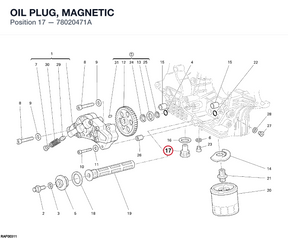 OIL PLUG, MAGNETIC 78020471A diagram position