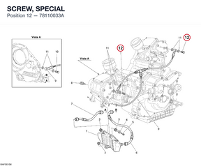 SCREW, SPECIAL 78110033A diagram position