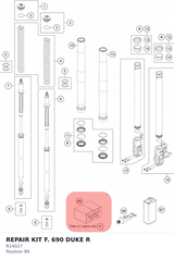 Diagram preview: REPAIR KIT F. 690 DUKE R (R14027)