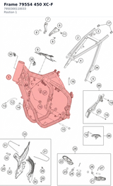 Diagram preview: Frame 795S4 450 XC-F (7950300110033)