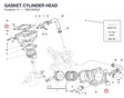 GASKET CYLINDER HEAD 78610055A diagram position