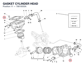 GASKET CYLINDER HEAD 78610055A diagram position