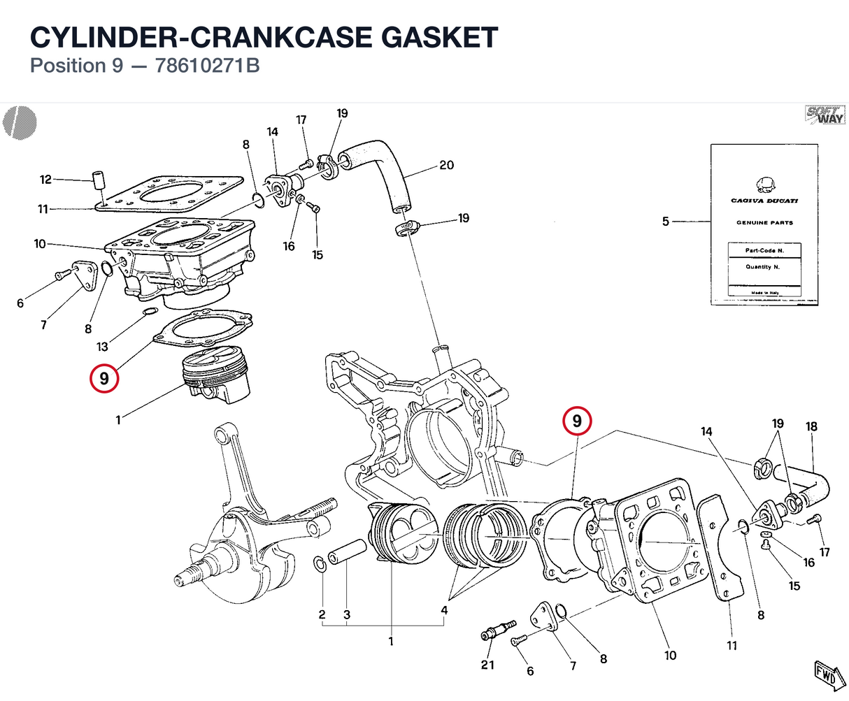 CYLINDER-CRANKCASE GASKET