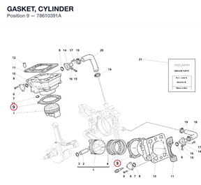 GASKET, CYLINDER 78610391A diagram position