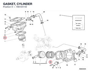 GASKET, CYLINDER 78610411D diagram position