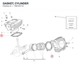 GASKET, CYLINDER 78610471A diagram position