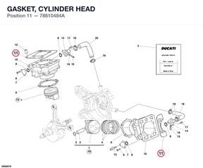 GASKET, CYLINDER HEAD 78610484A diagram position
