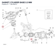 GASKET, CYLNDER BASE 0.3 MM