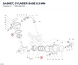 GASKET, CYLNDER BASE 0.3 MM