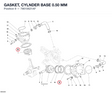 GASKET, CYLNDER BASE 0.50 MM 78610621AF diagram position
