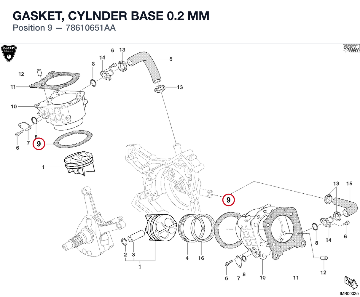 GASKET, CYLNDER BASE 0.2 MM