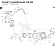 GASKET, CYLNDER BASE 0.25 MM
