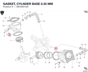 GASKET, CYLNDER BASE 0.35 MM 78610651AD diagram position
