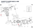 GASKET,CYLNDER BASE 0.4 MM 78610681A diagram position