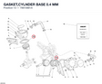 GASKET,CYLNDER BASE 0.4 MM 78610881A diagram position