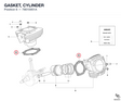 GASKET, CYLINDER 78610951A diagram position