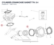 CYLINDER-CRANKCASE GASKET TH. 0.4 78611141A diagram position