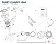 GASKET, CYLINDER HEAD 78611224A diagram position