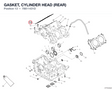 GASKET, CYLINDER HEAD (REAR) 78611431D diagram position