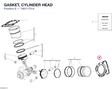 GASKET, CYLINDER HEAD 78611721A diagram position