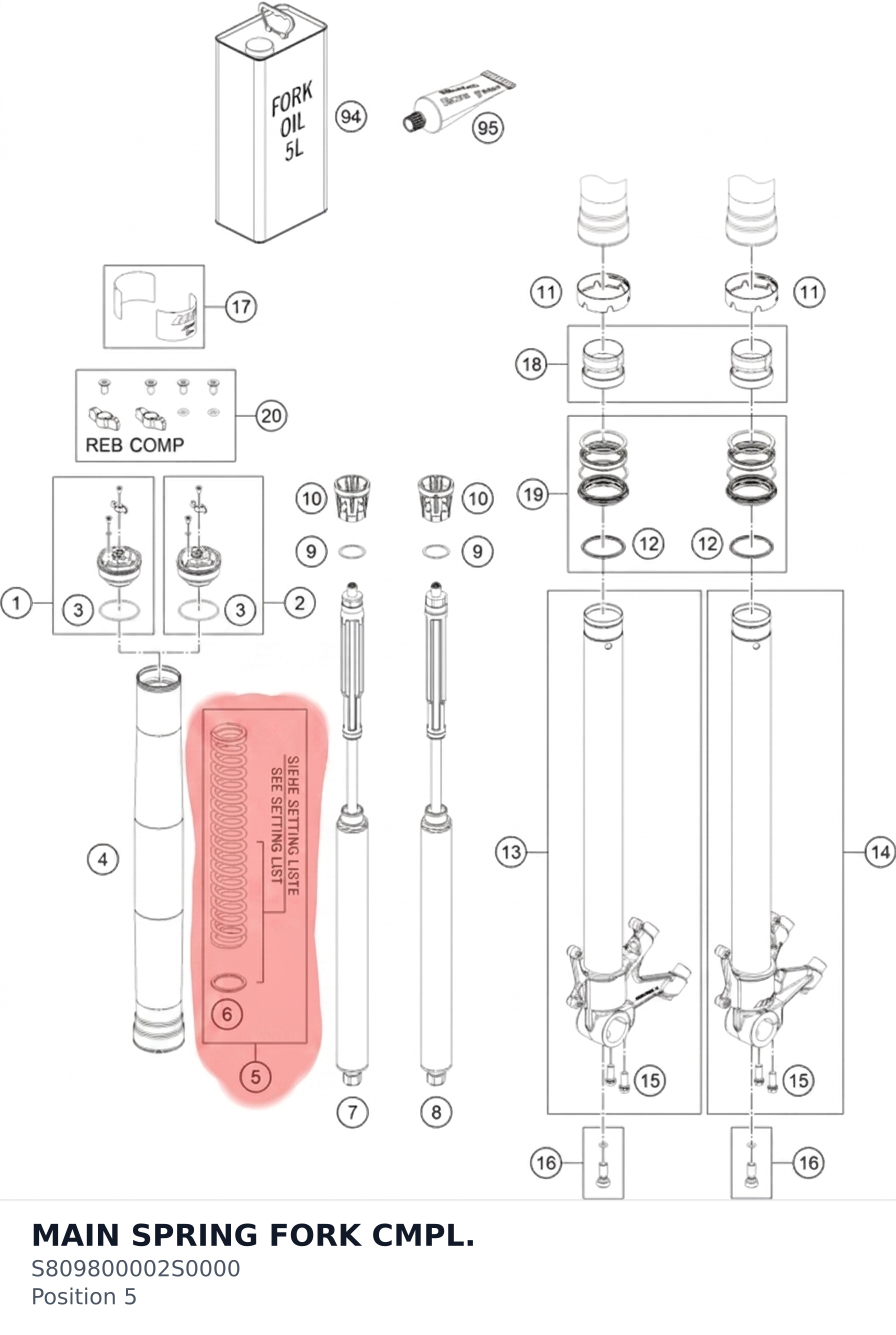 Diagram preview: MAIN SPRING FORK CMPL. (S809800002S0000)