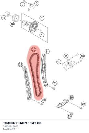 Diagram preview: TIMING CHAIN 114T 08 (78636013000)