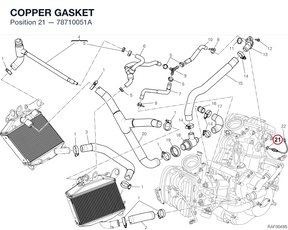 COPPER GASKET 78710051A diagram position