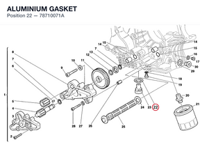 ALUMINIUM GASKET 78710071A diagram position