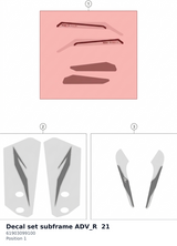 Diagram preview: Decal set subframe ADV_R  21 (61903099100)