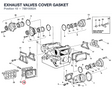 EXHAUST VALVES COVER GASKET 78810082A diagram position