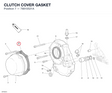 CLUTCH COVER GASKET 78810521A diagram position