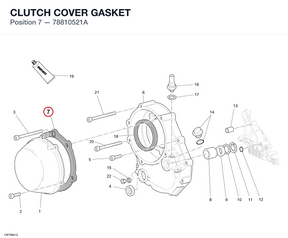 CLUTCH COVER GASKET 78810521A diagram position