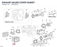 EXHAUST VALVES COVER GASKET 78810531A diagram position