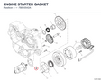 ENGINE STARTER GASKET 78810542A diagram position