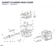 GASKET CYLINDER HEAD COVER 78810621A diagram position