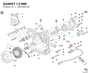 GASKET 1.0 MM 78810661AC diagram position