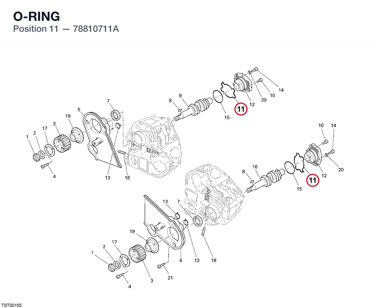 O-RING 78810711A diagram position
