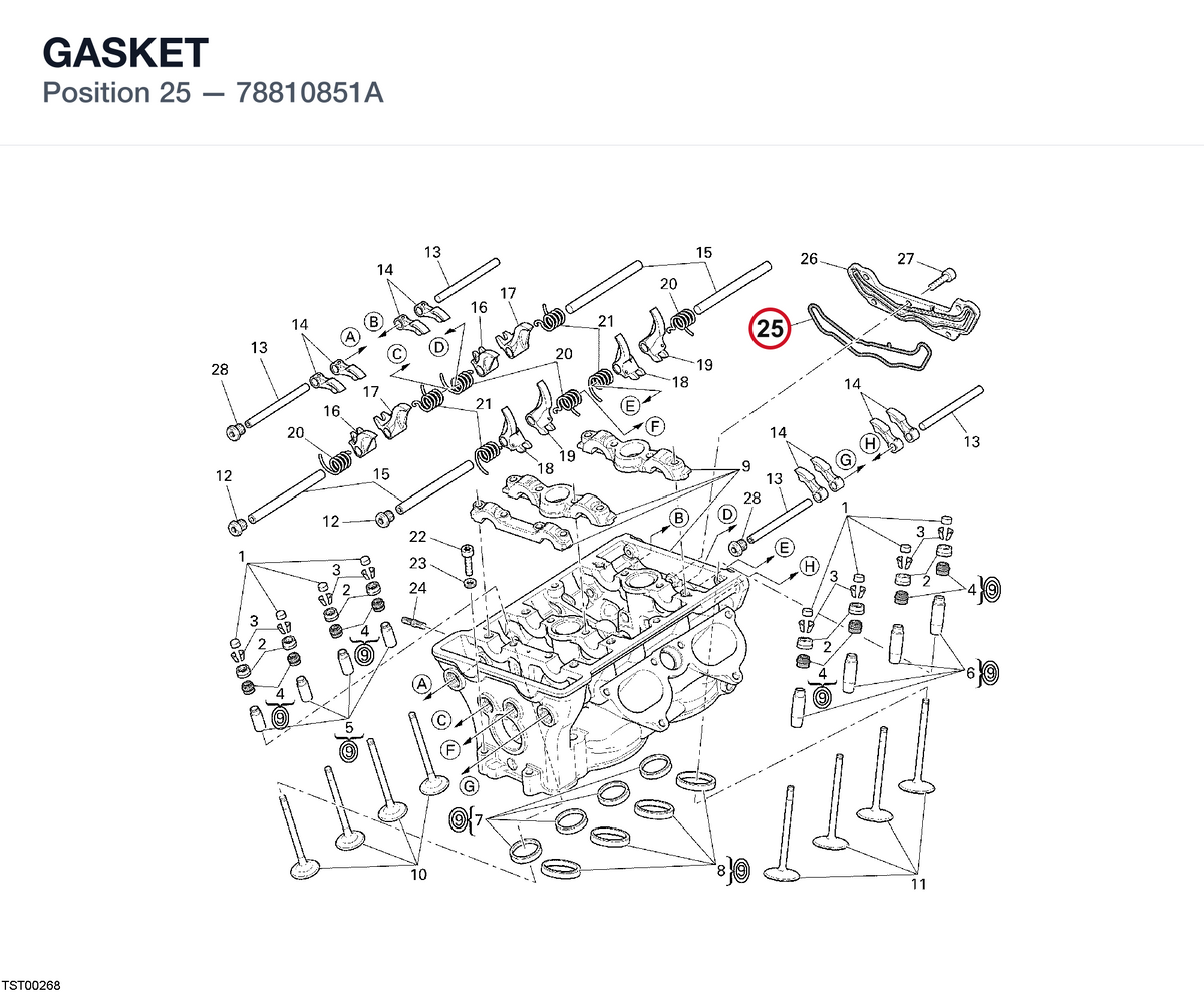 GASKET 78810851A diagram position
