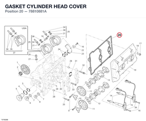 GASKET CYLINDER HEAD COVER 78810881A diagram position