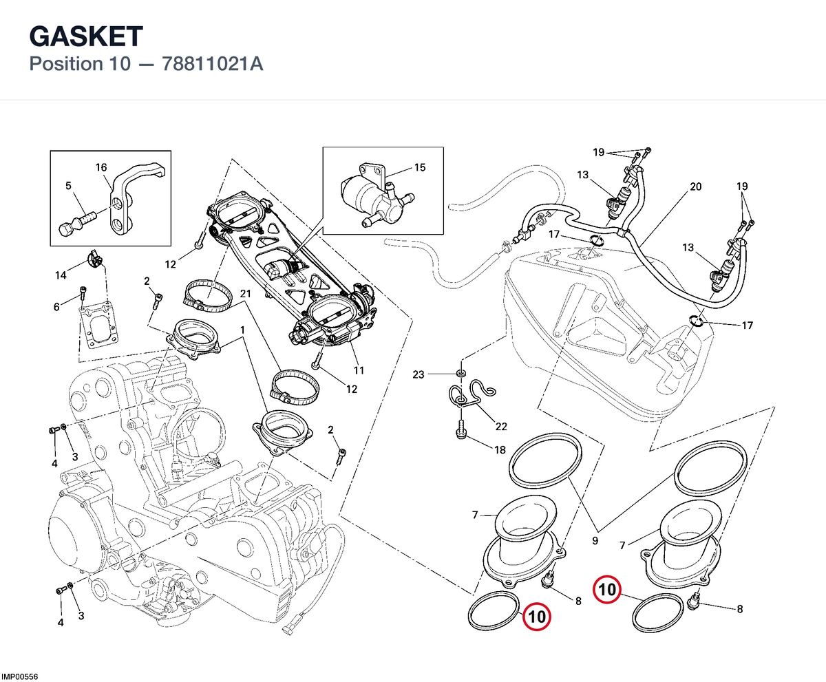 GASKET 78811021A diagram position